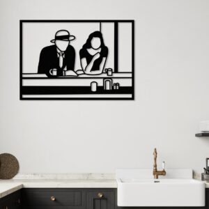 Michael Myers in Nighthawks Metal Wall Art: Modern Movie Poster