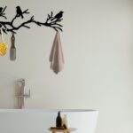 Tree Bird Coat Rack, Branch Holder, Bird Towel Holder, Tree Wall Hooks, Nature Lovers Gift, Entryway Organizer, Metal Wall Art, Bird Poster