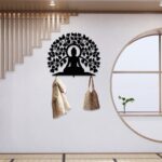 Buddha Tree of Life Metal Coat Rack: Zen Boho Entryway Organizer