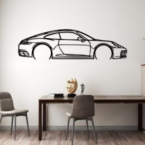 Metal Car Silhouette Wall Art: Garage Decor, Car Lover Gift